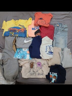 Nike Carters Etc Kids Tops Lot - Yellow, Orange, Red, Navy & Gray